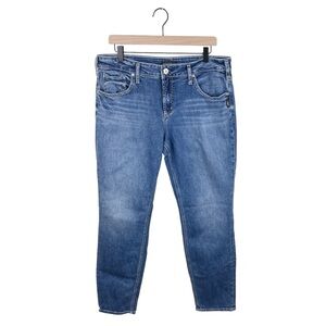 Silver Jeans Women's Boyfriend Mid Rise Slim Leg Denim Jeans Size W33 L29